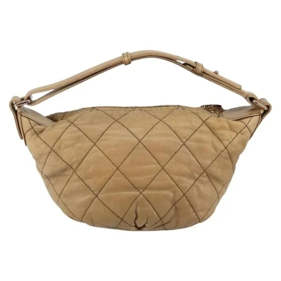 CHANEL Wild Stitch Shoulder Bag Leather Brown Gold CC Auth 144304 - Picture 3 of 16